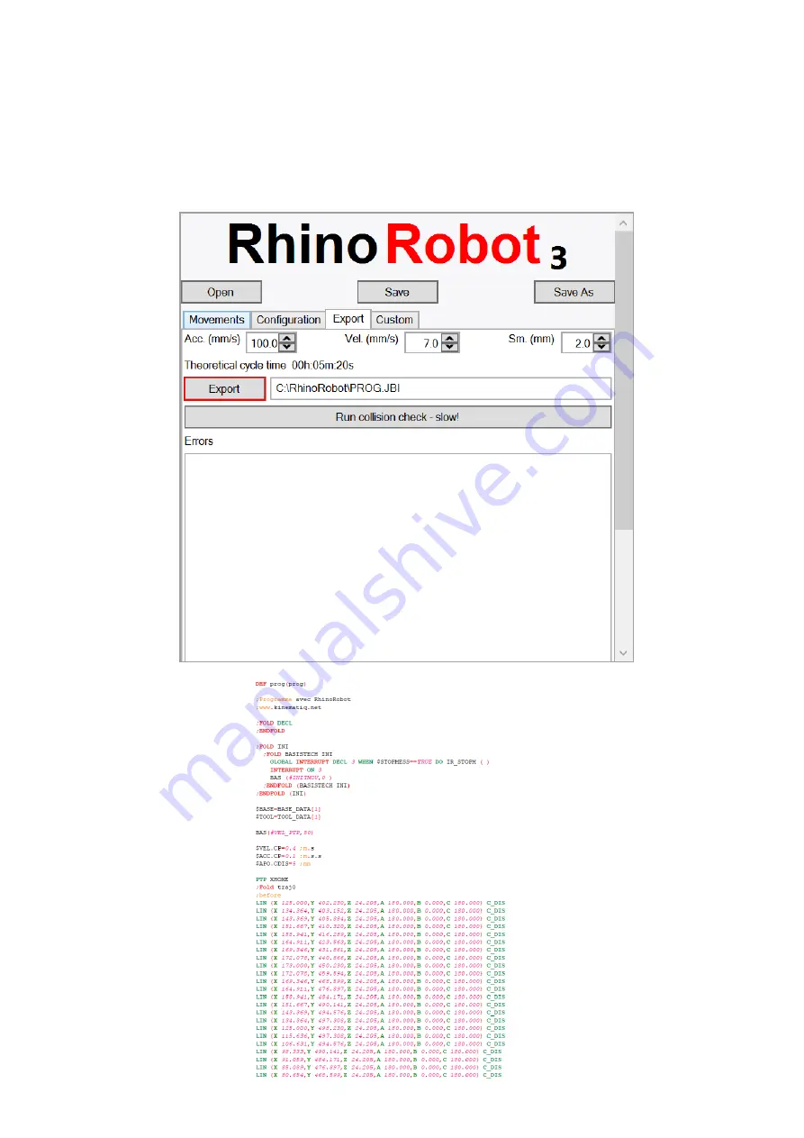 Kinematiq SAS RhinoRobot3 Скачать руководство пользователя страница 32