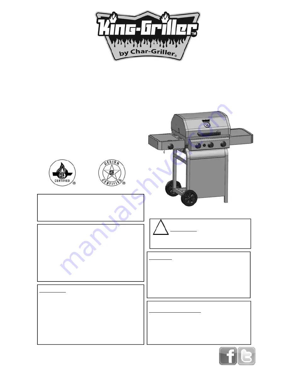 King-Griller 3008 Owner'S Manual Download Page 1