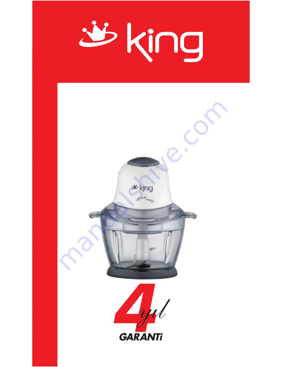 KING K 716 Chop Chop Instruction Manual Download Page 1