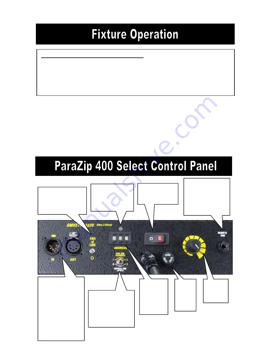 Kino Flo ParaZip 200 Operation Manual Download Page 5