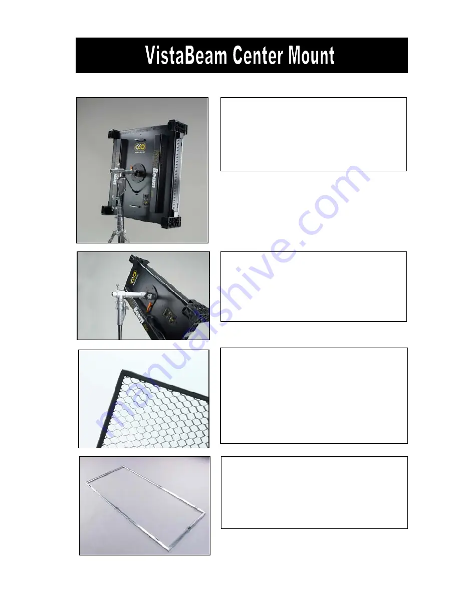 Kino Flo VistaBeam 300 Operation Manual Download Page 2