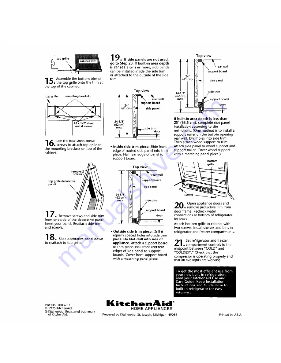 KitchenAid 2003757 Скачать руководство пользователя страница 10