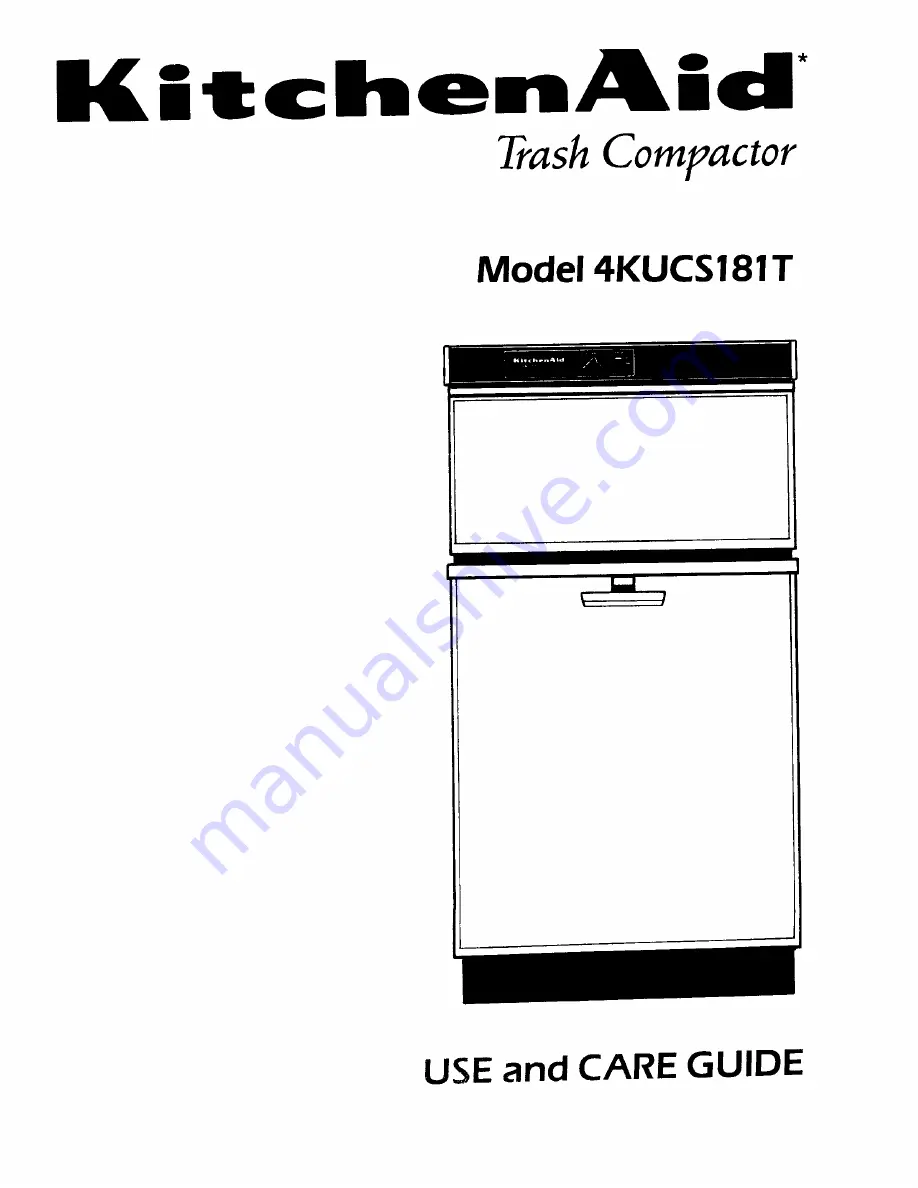 KitchenAid 4KUCS181T User And Care Manual Download Page 1