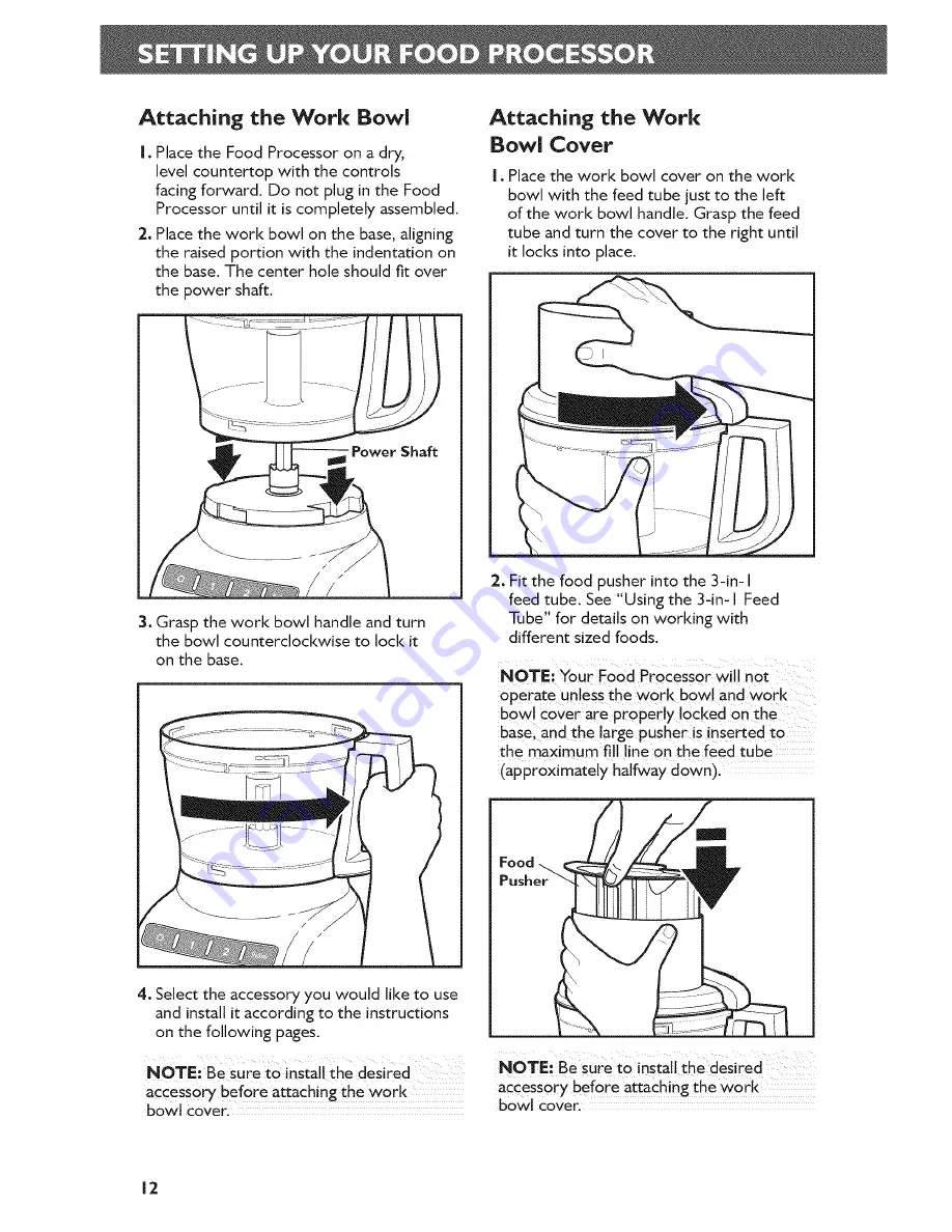 KitchenAid 5KFP0925BAC0 Instructions Manual Download Page 12