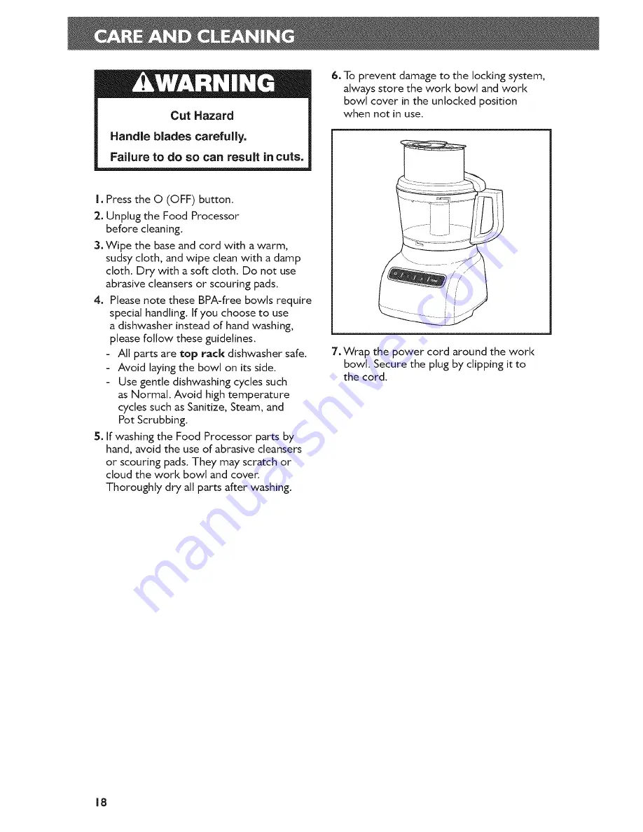 KitchenAid 5KFP0925BAC0 Instructions Manual Download Page 18