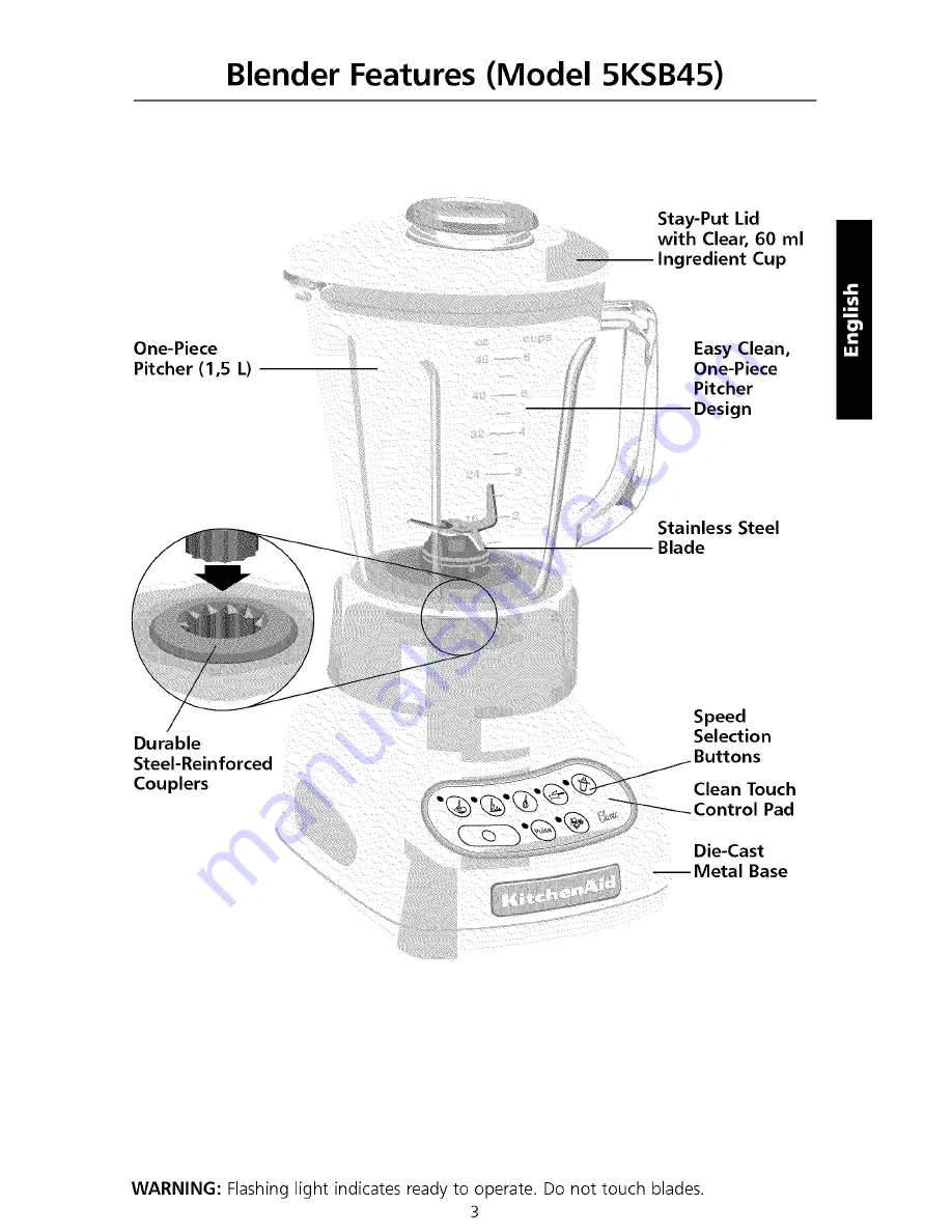 KitchenAid 5KSB45AWH1 Instructions And Recipes Manual Download Page 5