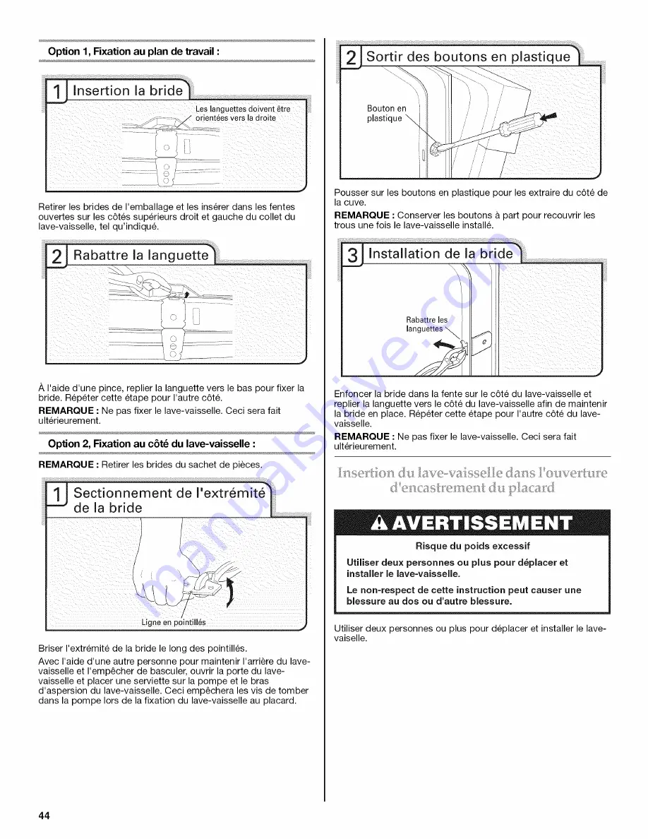 KitchenAid Architect II C Series KUDC10IX Installation Manual Download Page 44