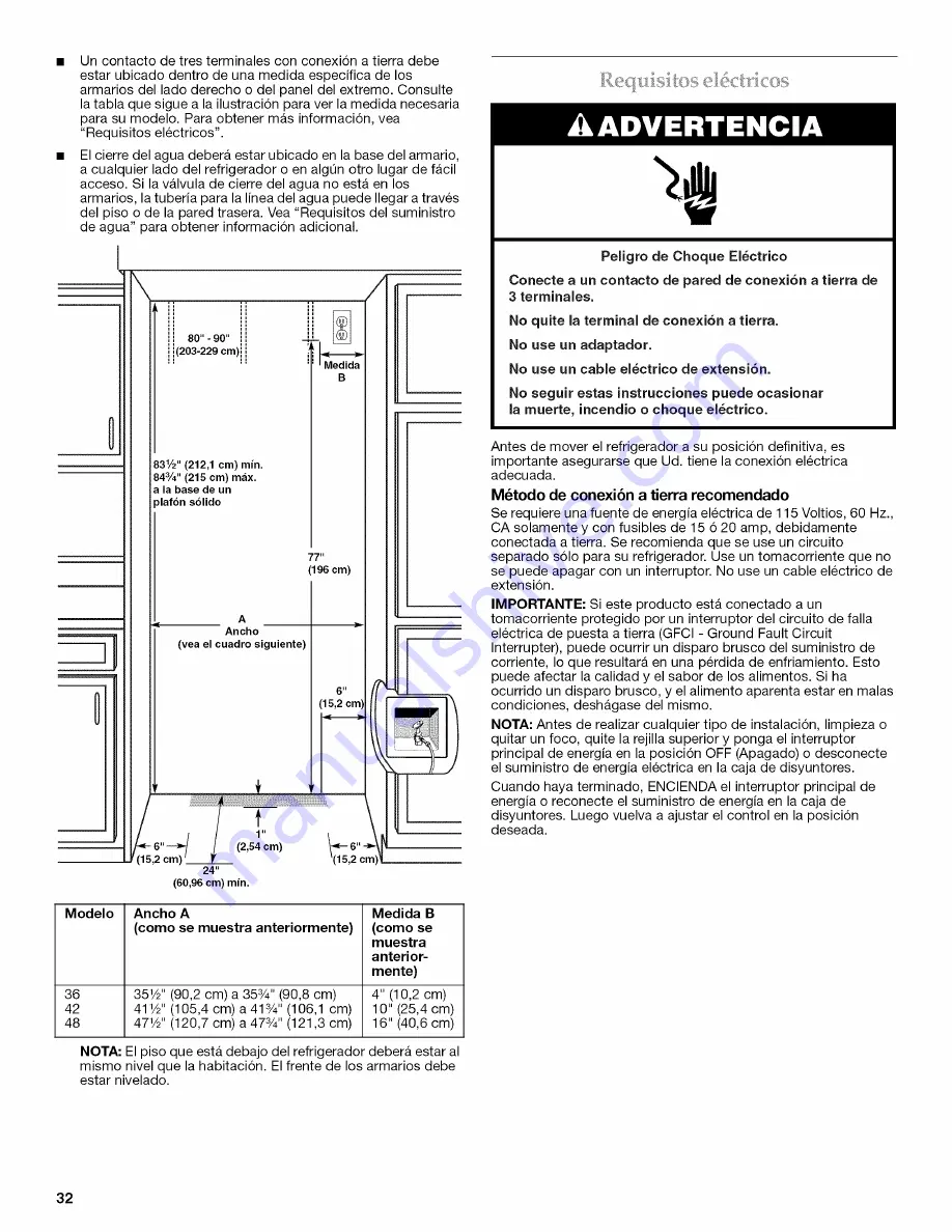 KitchenAid Architect Series II KSSC36QTS Installation Instructions Manual Download Page 32