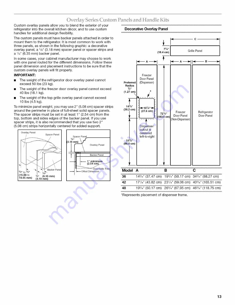 KitchenAid Architect Series II KSSO36FTX Скачать руководство пользователя страница 13