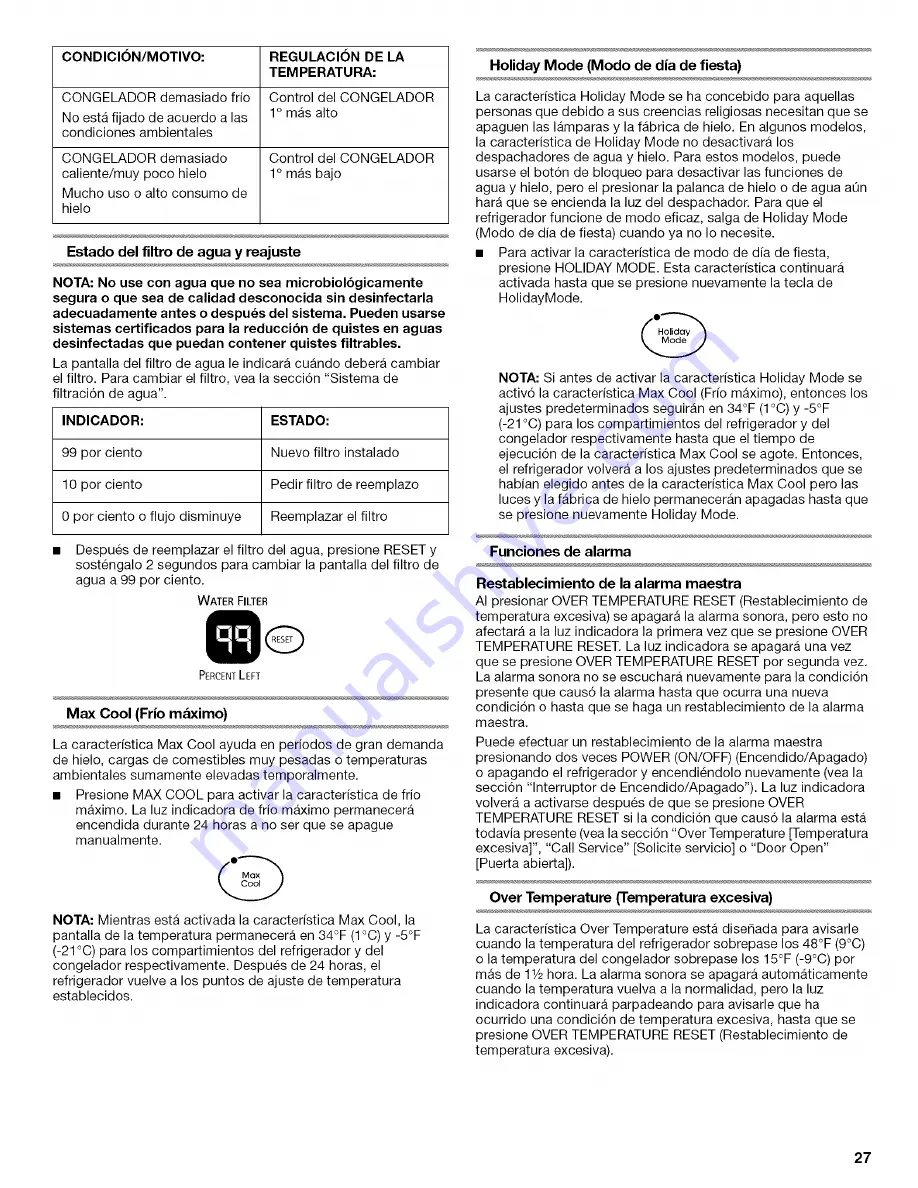 KitchenAid Classic KSSS42FMB Use & Care Manual Download Page 27