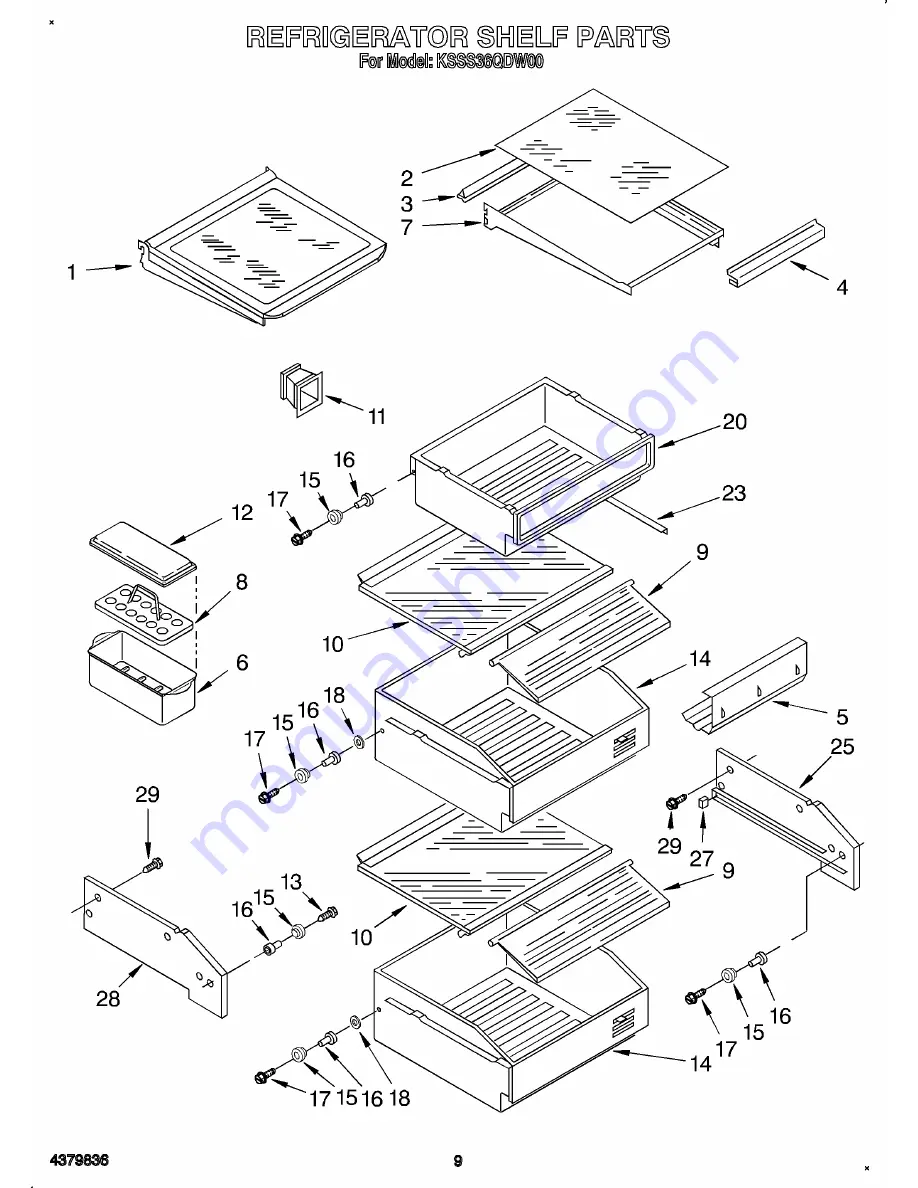 KitchenAid FOR THE WAY IT'S MADE KSSS36QDW00 Parts List Download Page 13