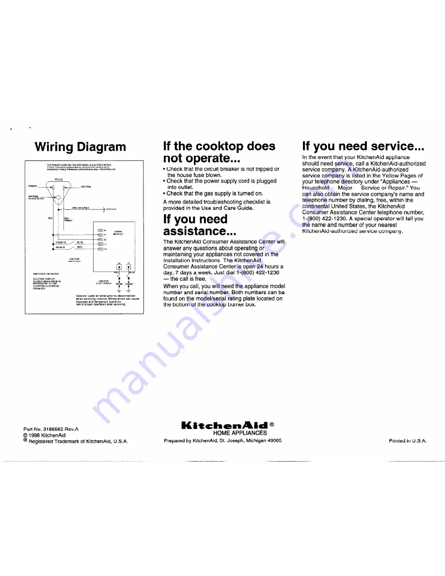 KitchenAid Gas cooktop Installation Instructions Manual Download Page 8