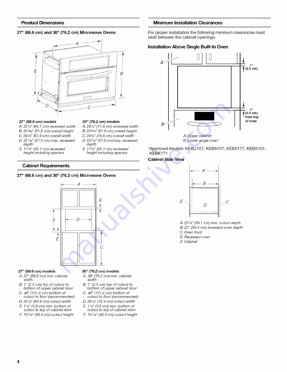 KitchenAid GCI3061XB00 Installation Instructions Manual Download Page 4