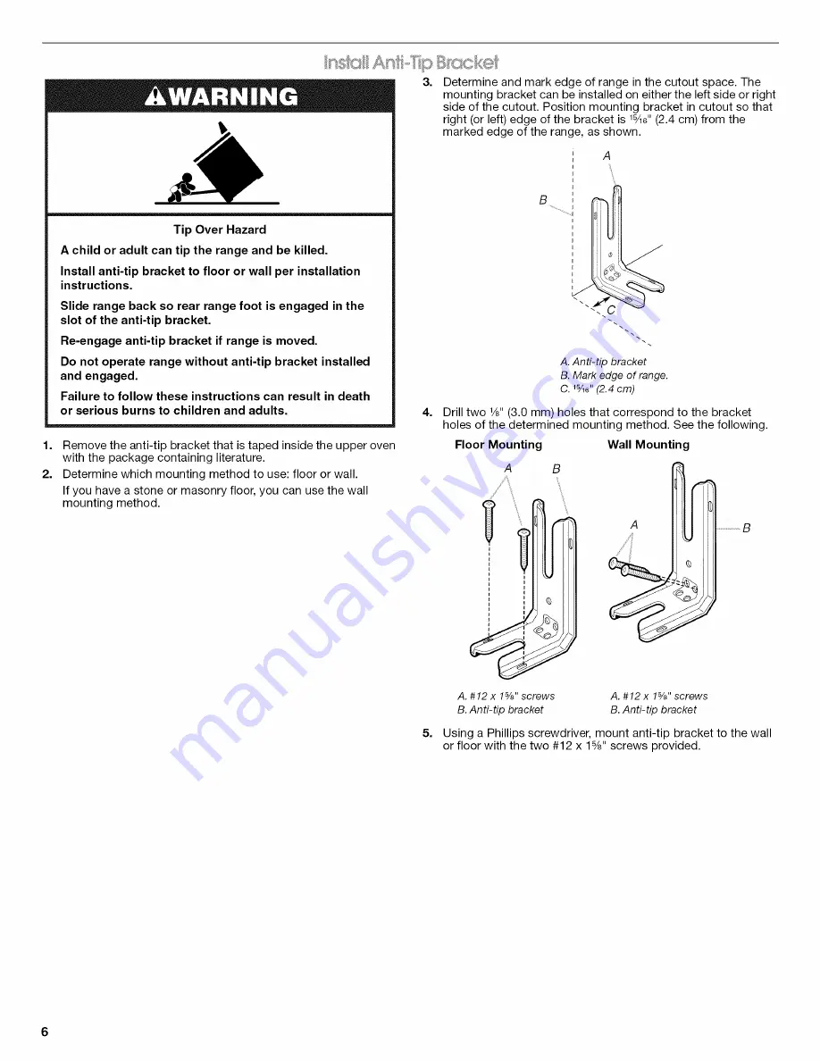 KitchenAid GGE3 Installation Instructions Manual Download Page 6