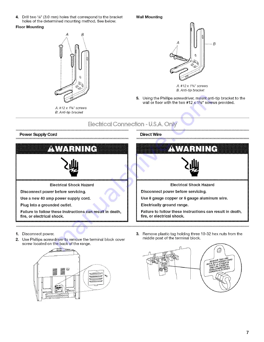 KitchenAid II KERS205T Installation Instructions Manual Download Page 7