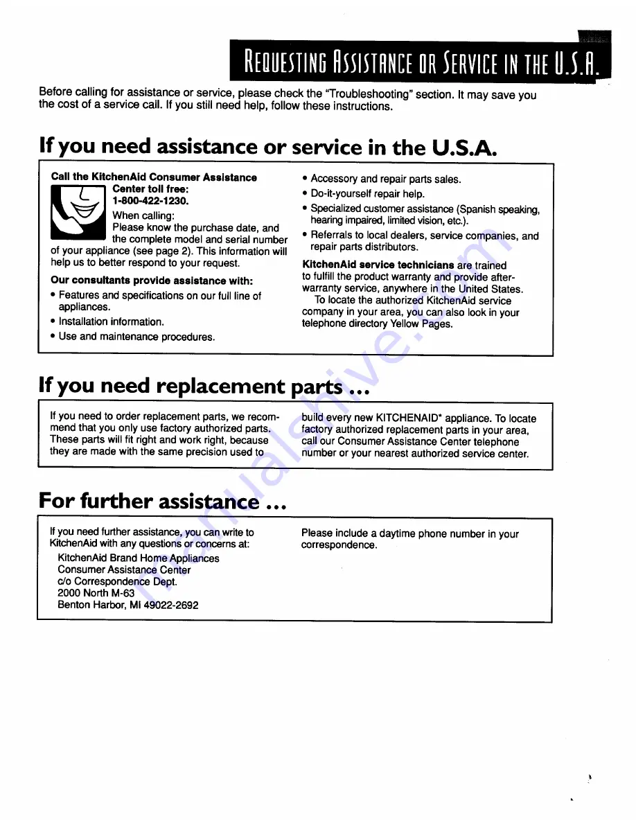 KitchenAid KAWS577E Use & Care Manual Download Page 17