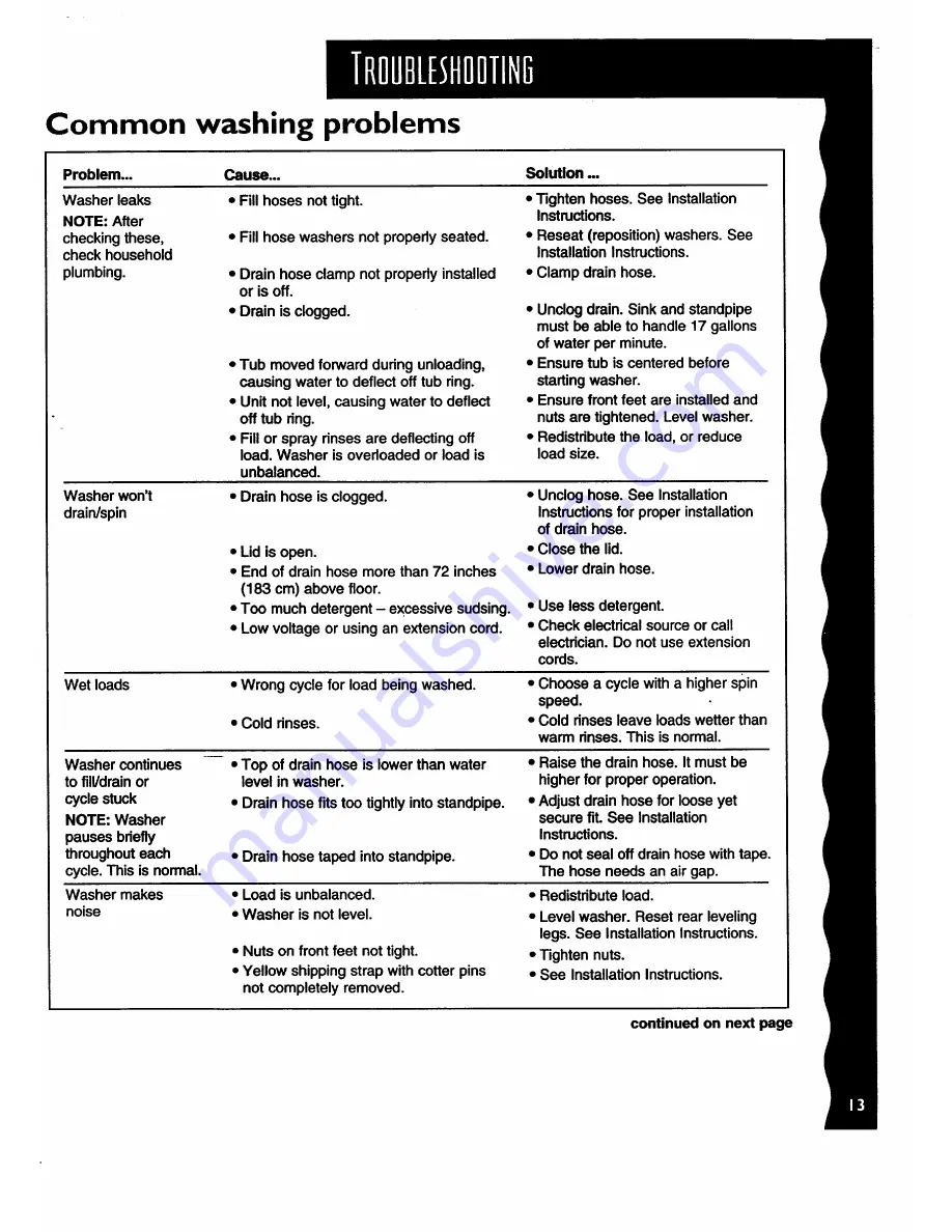 KitchenAid KAWS700G Use & Care Manual Download Page 13