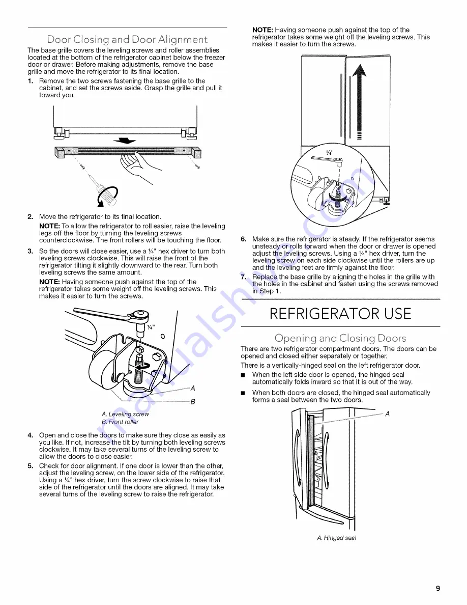 KitchenAid KBFS20ECBL00 User Instructions Download Page 9