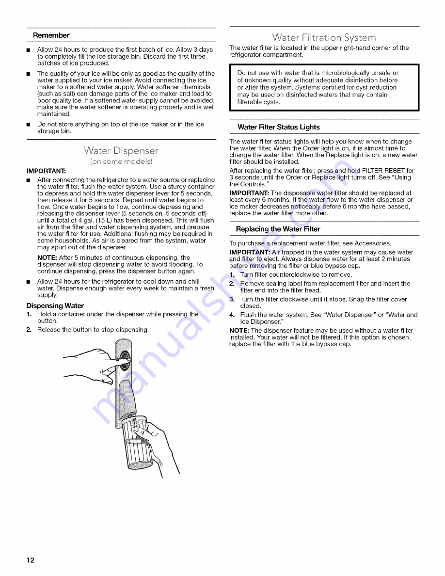 KitchenAid KBFS20ECBL00 Скачать руководство пользователя страница 12