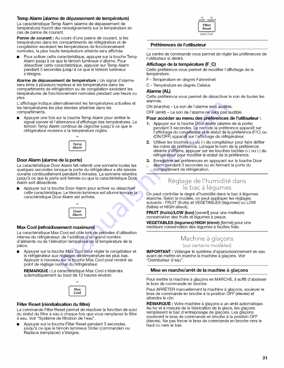 KitchenAid KBFS20ECBL00 User Instructions Download Page 31