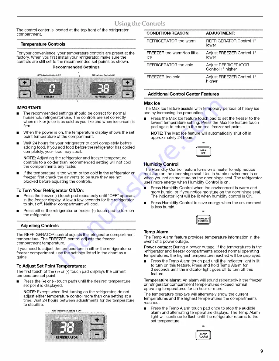 KitchenAid KBFS20EVBL5 User Instructions Download Page 9