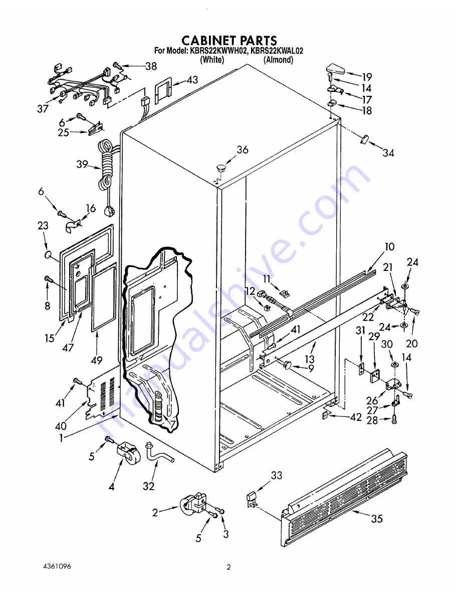 KitchenAid KBRS22KWWH02 Скачать руководство пользователя страница 2