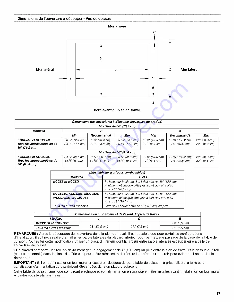 KitchenAid KCGS350ESS00 Installation Instructions Manual Download Page 17