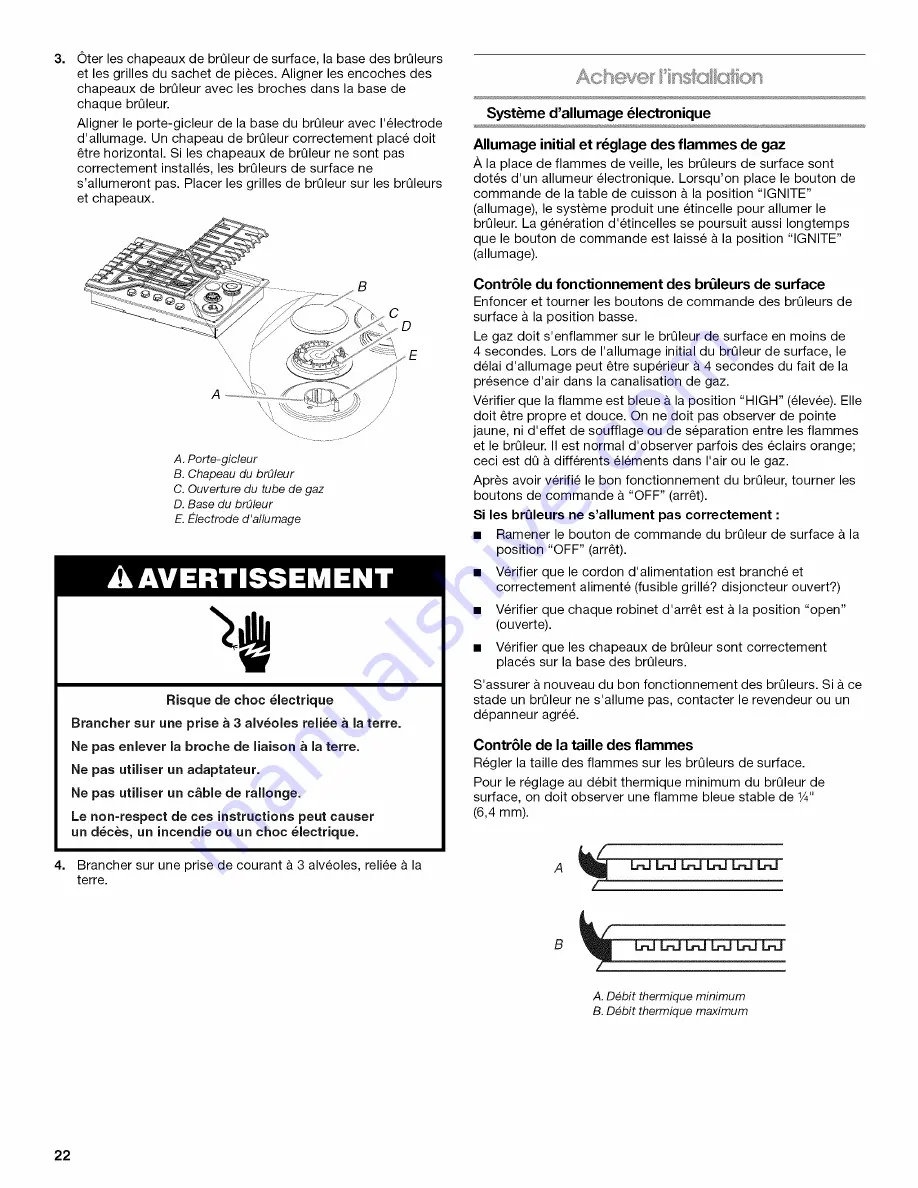 KitchenAid KCGS350ESS00 Installation Instructions Manual Download Page 22