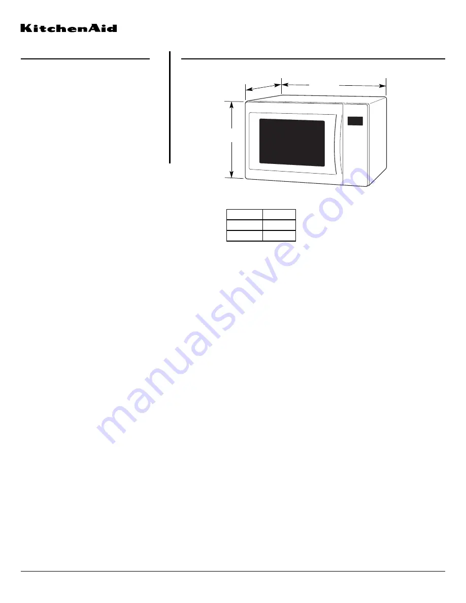 KitchenAid KCMS1555S Datasheet Download Page 1