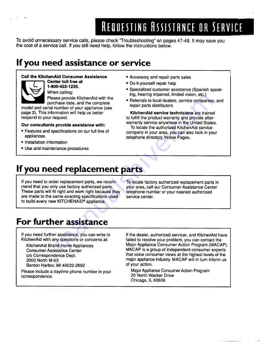 KitchenAid KCMSI25E Use And Care Manual Download Page 49