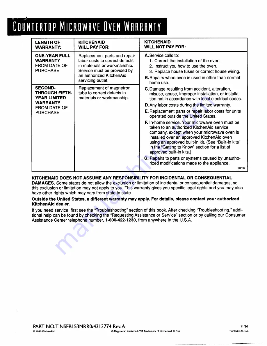 KitchenAid KCMSI25E Use And Care Manual Download Page 51