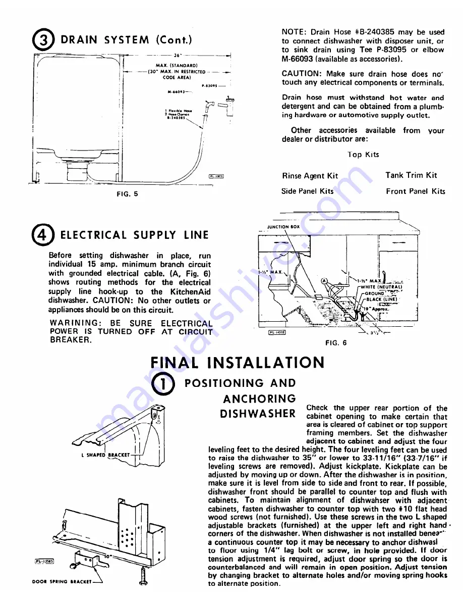 KitchenAid KD-20 SERIES Installation Instructions Manual Download Page 4