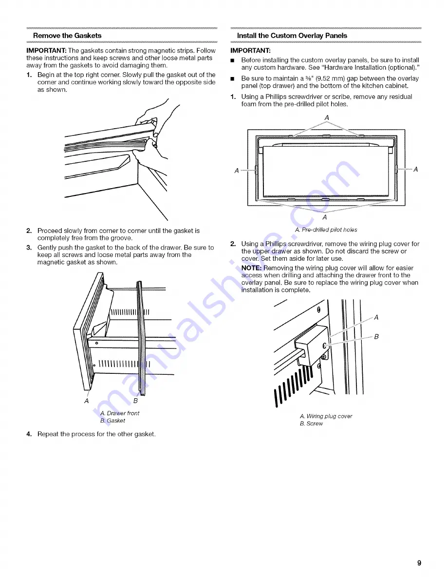 KitchenAid KDDA27TRS Installation Instructions Manual Download Page 9