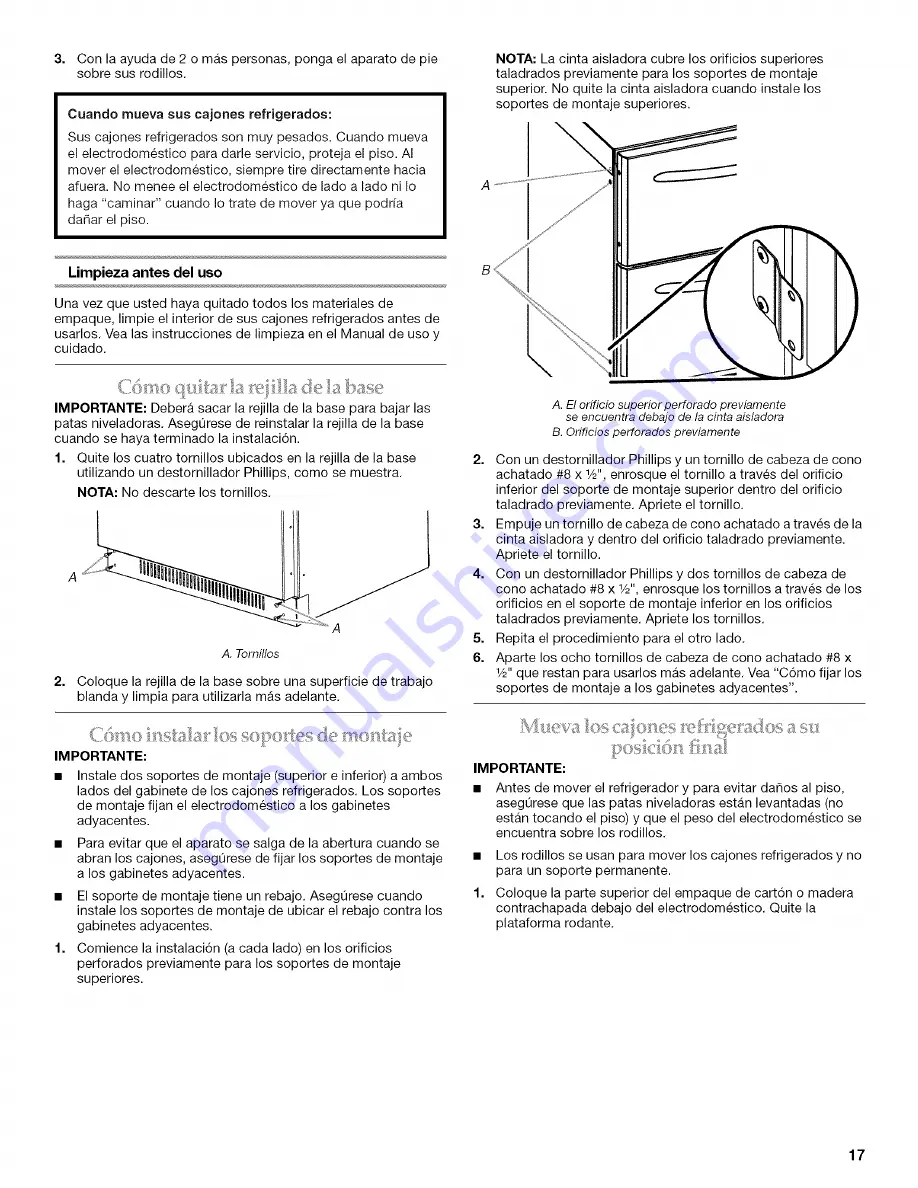 KitchenAid KDDA27TRS Installation Instructions Manual Download Page 17