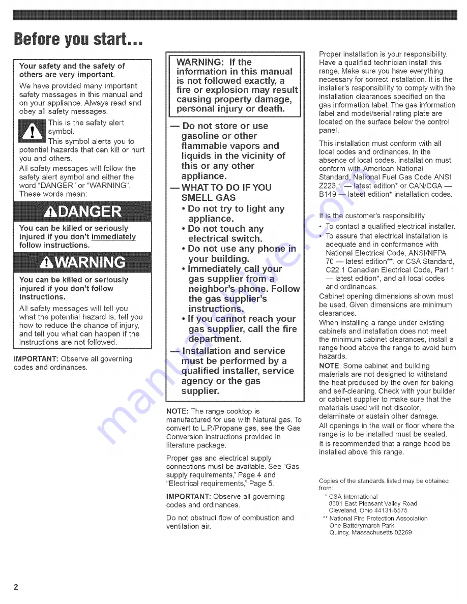 KitchenAid KDRP462LSS08 Installation Instructions Manual Download Page 2