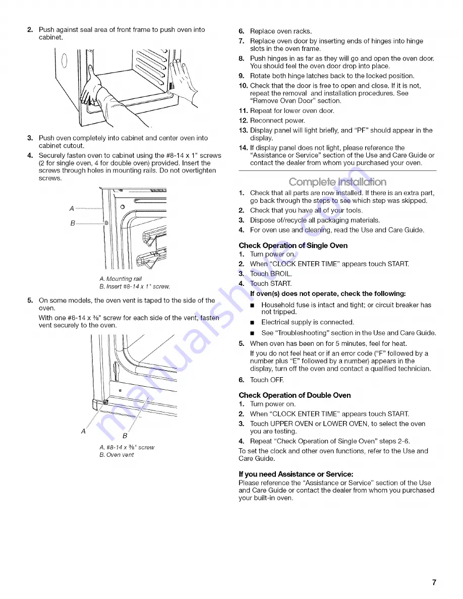 KitchenAid KEB Installation Instructions Manual Download Page 7