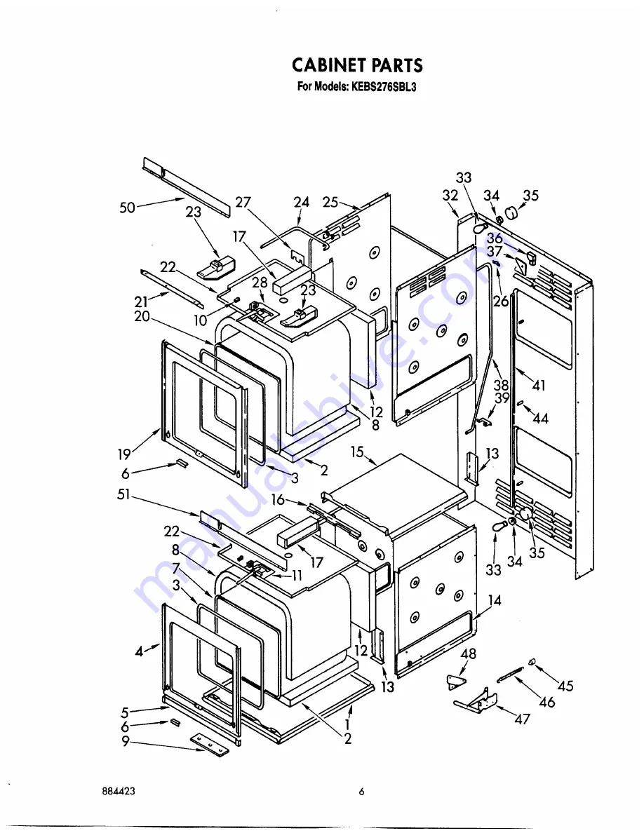 KitchenAid KEBS276SBL3 Parts List Download Page 10