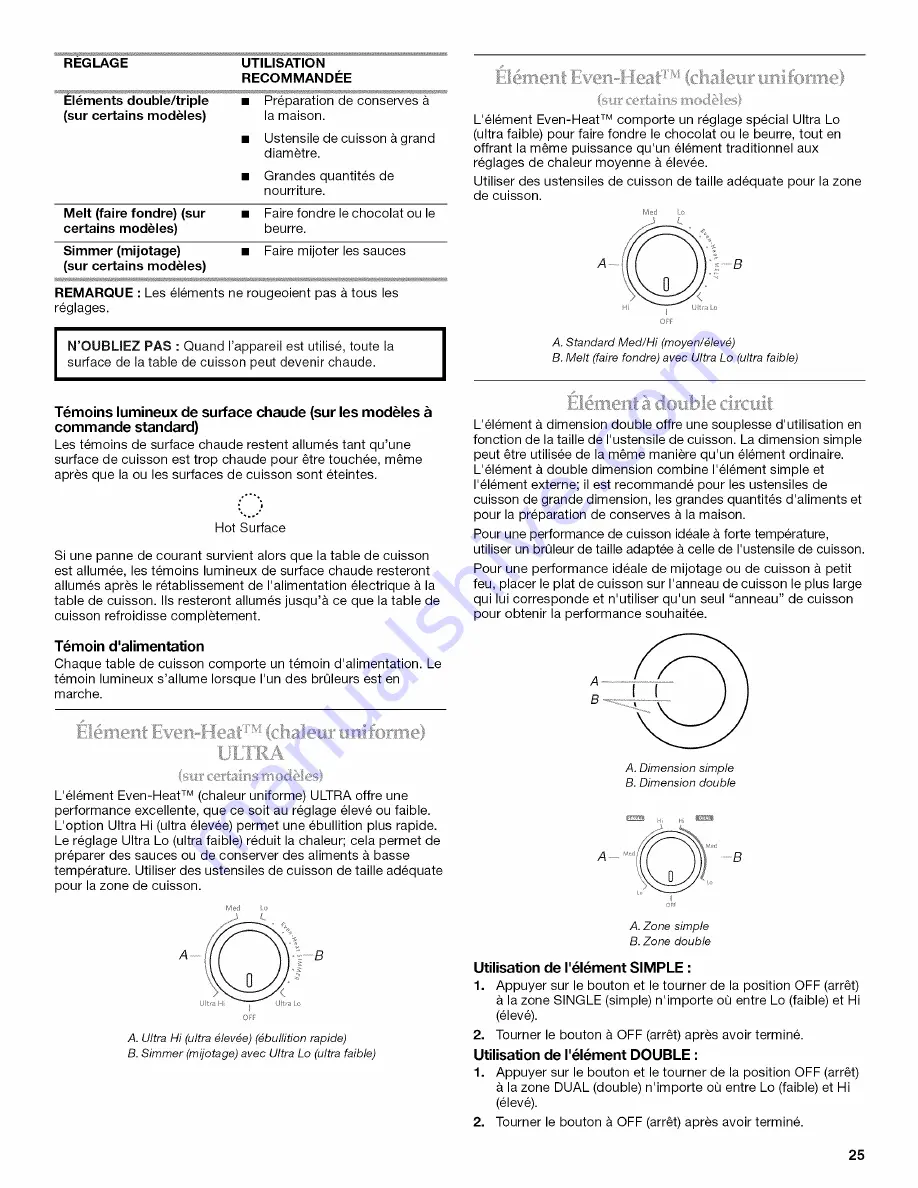 KitchenAid KECC602BBL00 Use & Care Manual Download Page 25