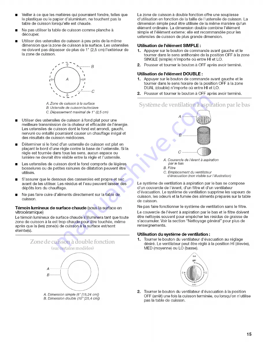 KitchenAid KECD805H Use & Care Manual Download Page 15