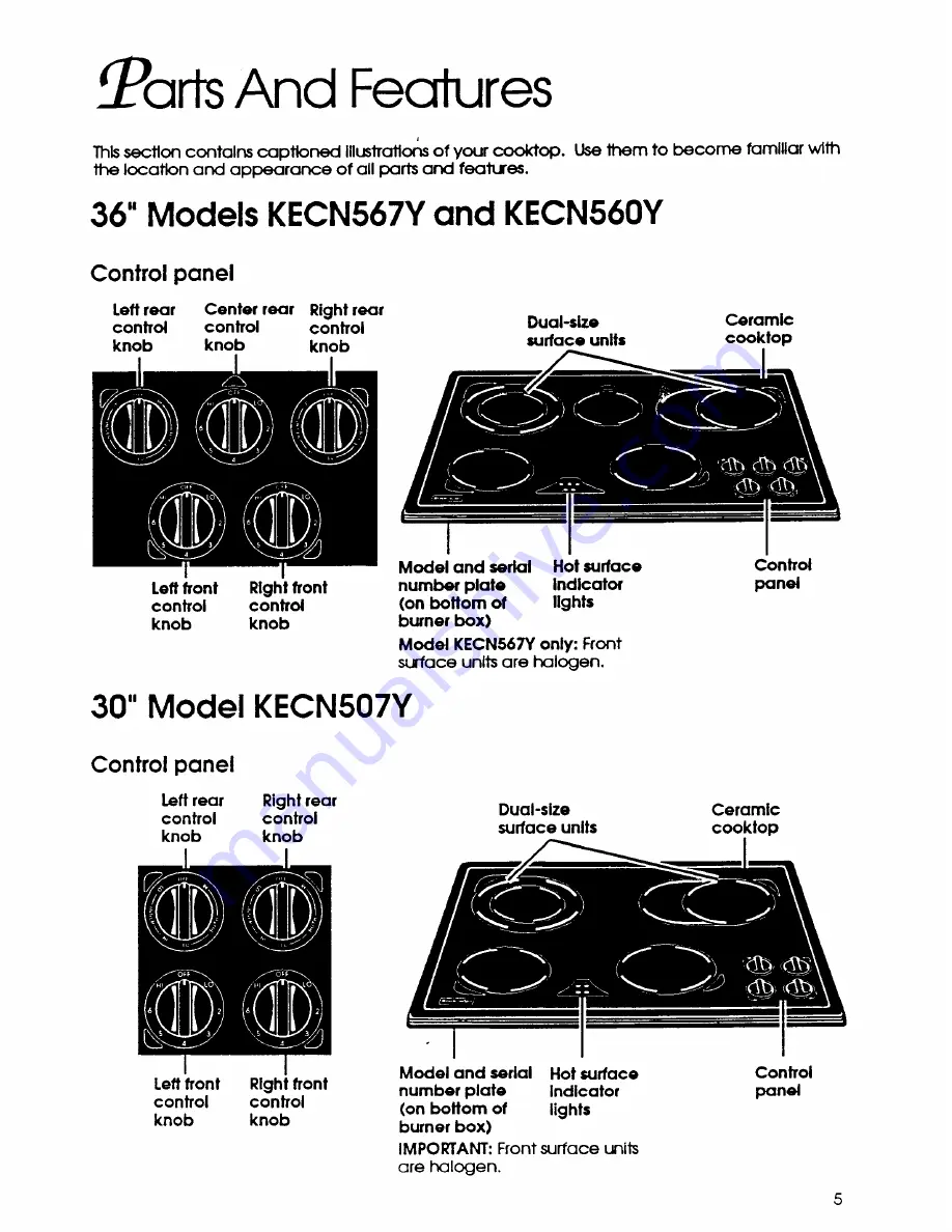 KitchenAid KECN507Y Use And Care Manual Download Page 5