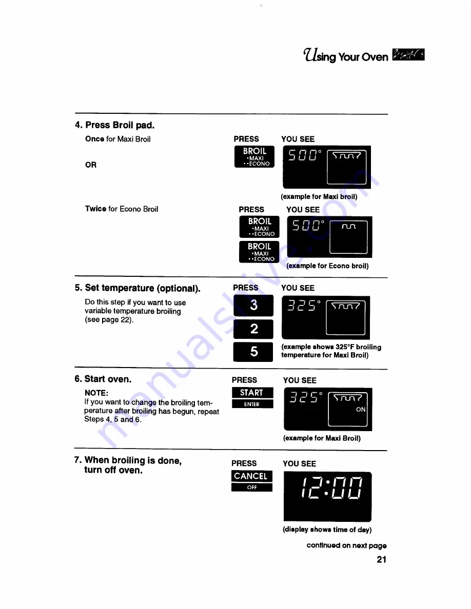 KitchenAid KEMS377B Use And Care Manual Download Page 21