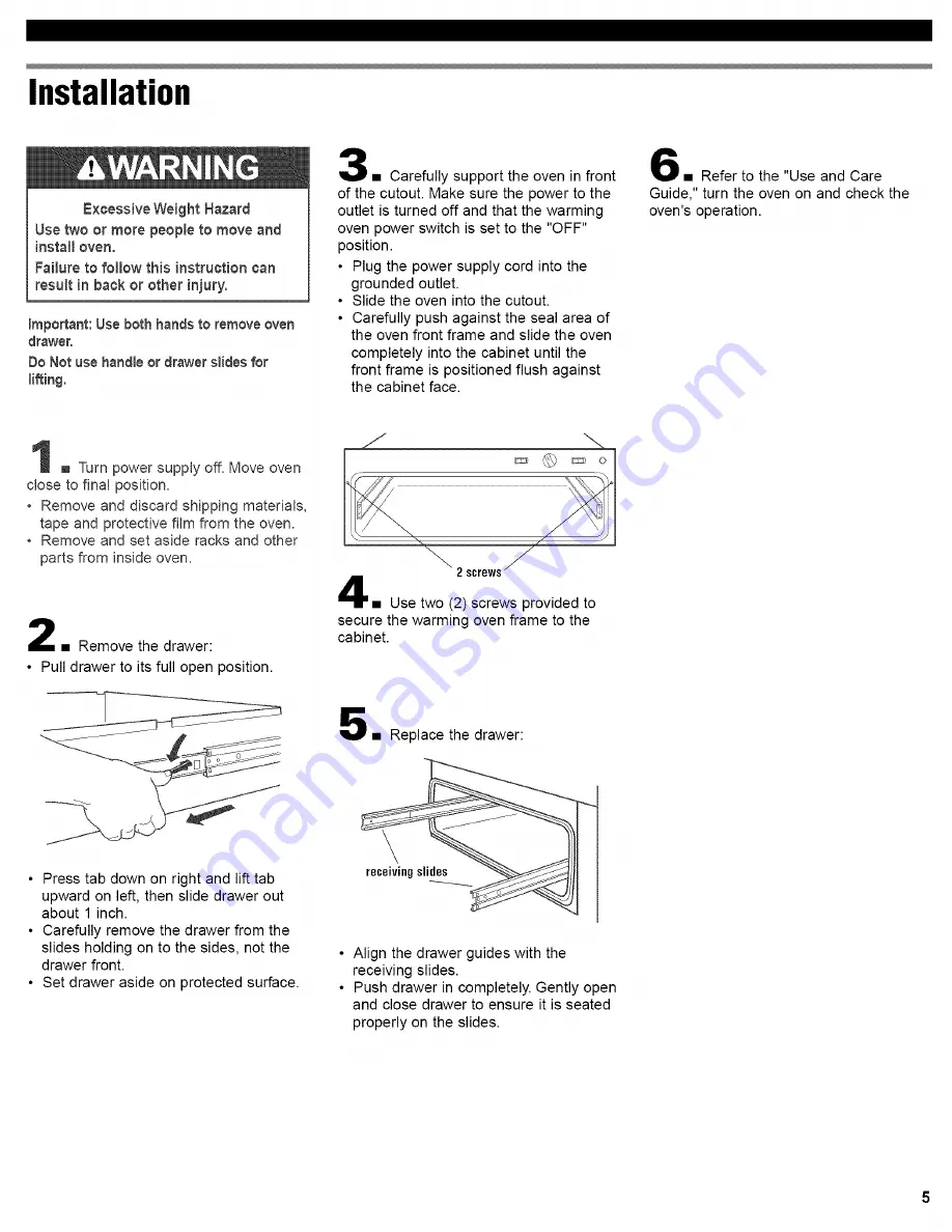 KitchenAid KEWD175HBL0 Installation Instructions Manual Download Page 5