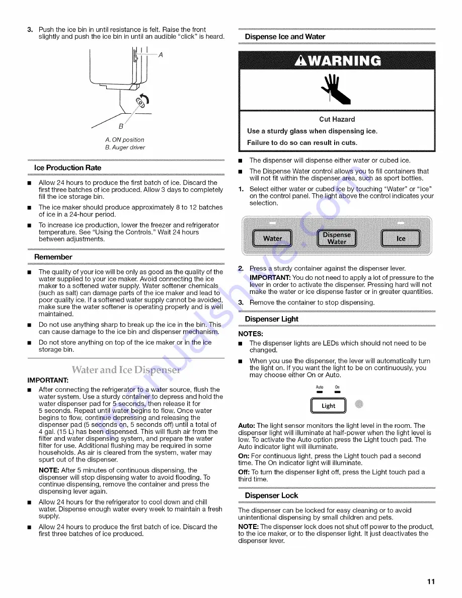 KitchenAid KFIS20XVBL5 User Instructions Download Page 11