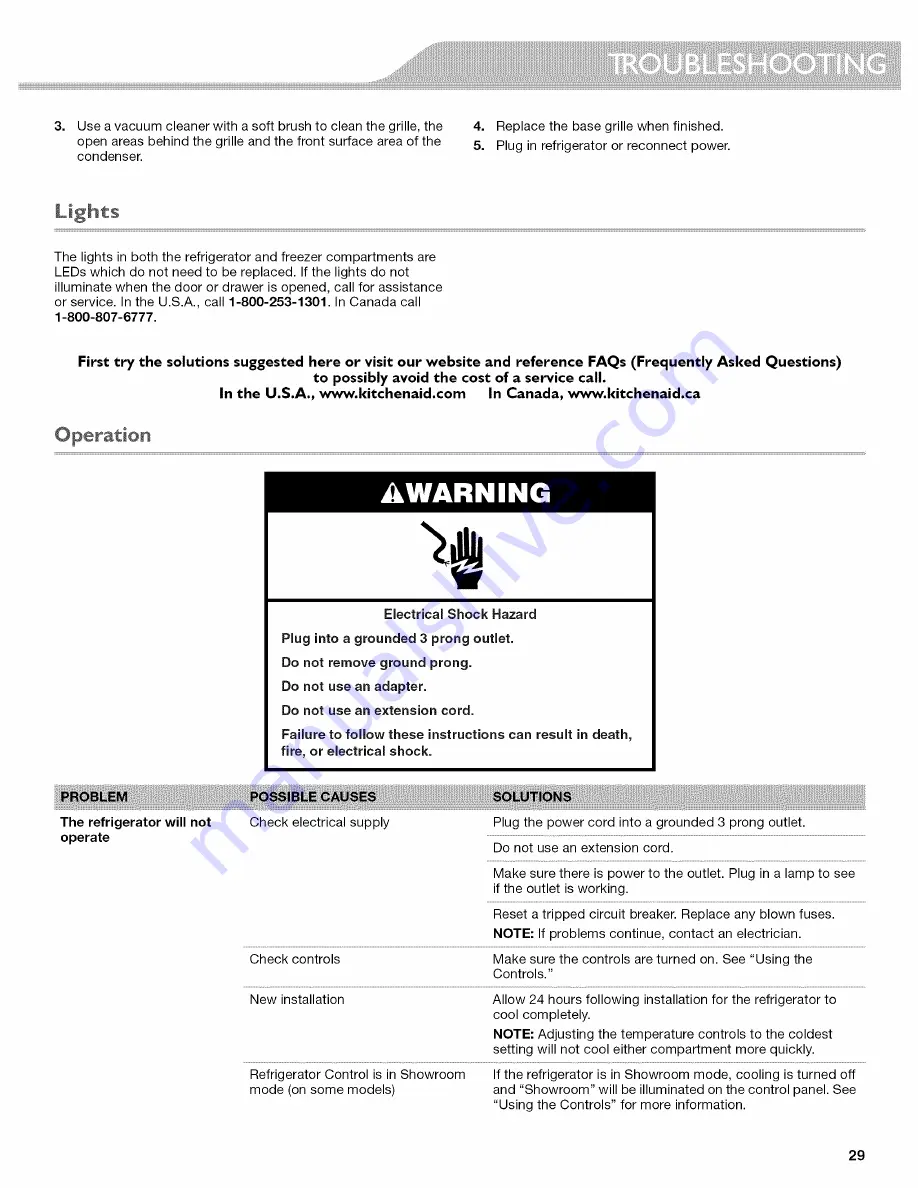 KitchenAid KFIS29PBMS00 Use & Care Manual Download Page 29