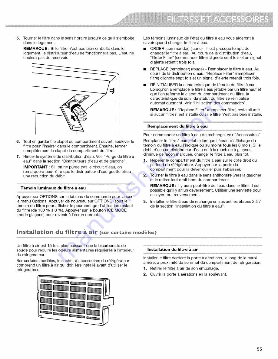 KitchenAid KFIS29PBMS00 Use & Care Manual Download Page 55