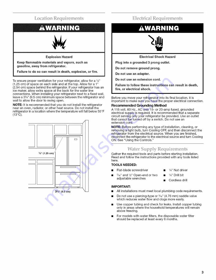 KitchenAid KFXL25RYMS2 User Instructions Download Page 3