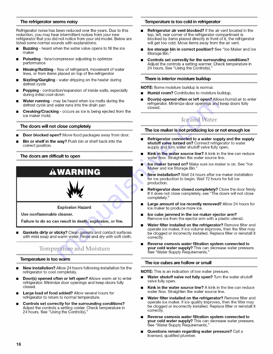 KitchenAid KFXL25RYMS2 User Instructions Download Page 16