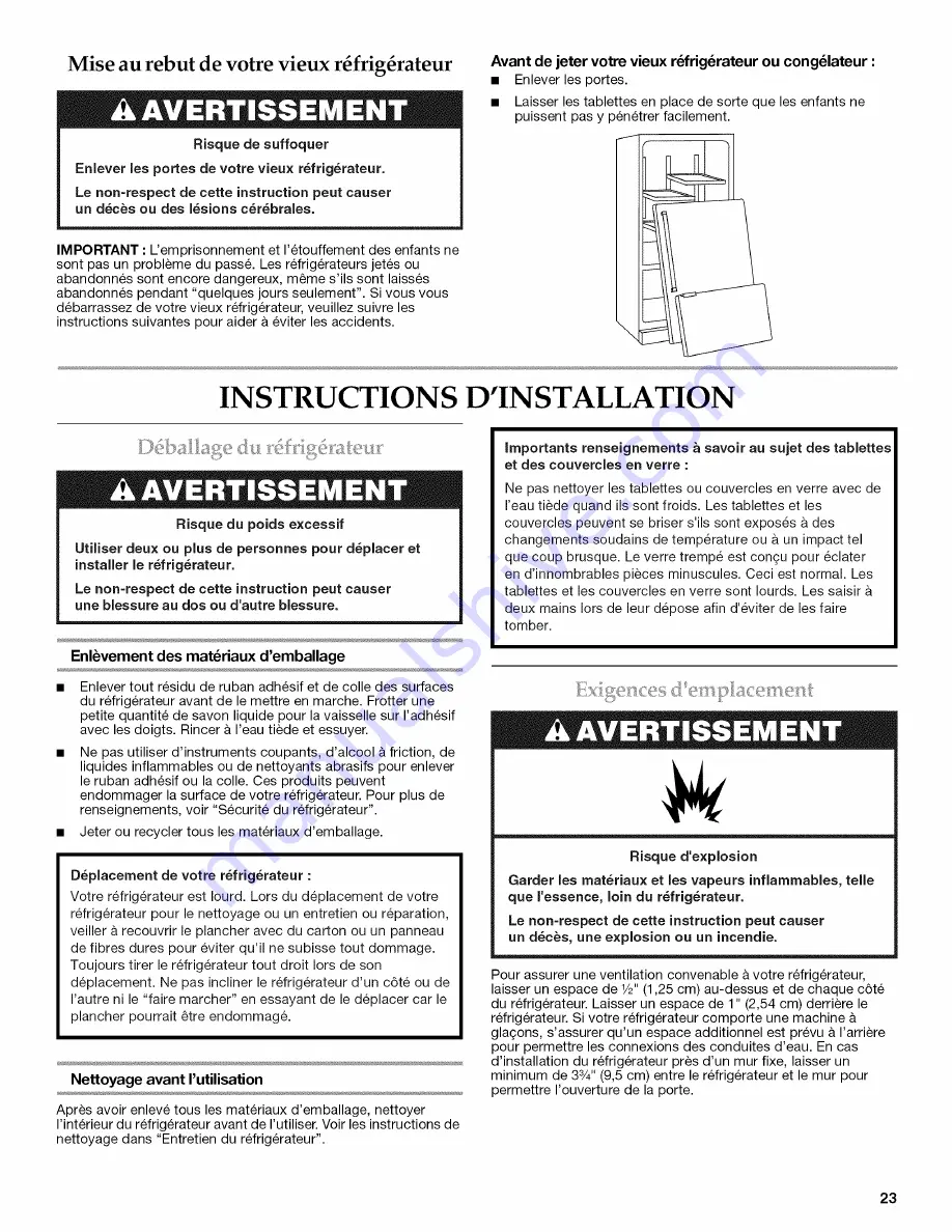 KitchenAid KFXL25RYMS2 User Instructions Download Page 23