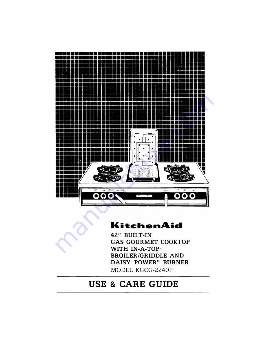 KitchenAid KGCG-2240P Use And Care Manual Download Page 1