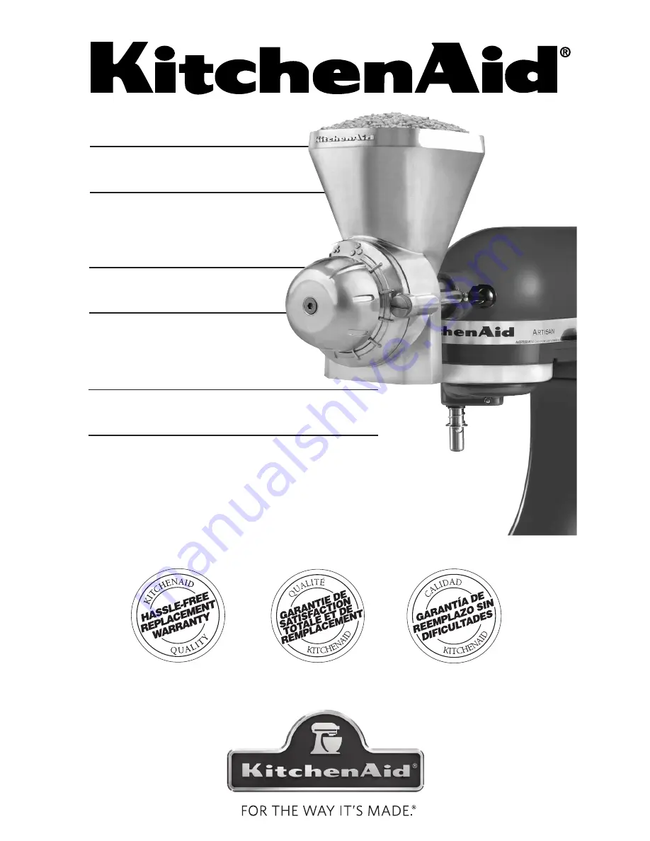 KitchenAid KGM Скачать руководство пользователя страница 1